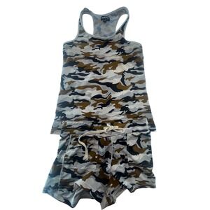 Kimberly.c Women's Camo Tank Top & Shorts Pajama Set Sleepwear L/XL Loungewear‎